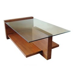 Mesa de living - Guatambu y vidrio - comprar online