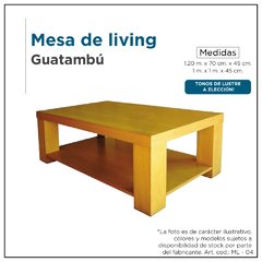 Mesa de living en Guatambú