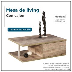 Mesa de living con cajón