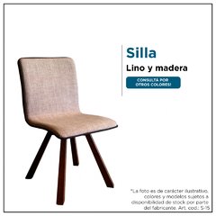 Silla madera y lino - Mod. S15