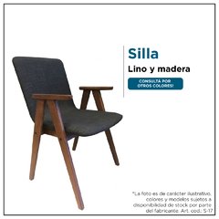 Silla madera y lino - Mod. S18 - comprar online