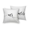 Kit com 2 capas de almofadas "Mr. And Mrs."