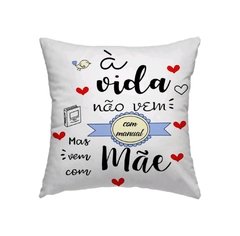 Capa de almofada - Mãe- fundo branco - comprar online