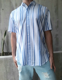 Camisa lino Rayada - comprar online