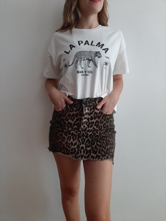 Pollera jeans animal