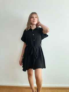 vestido camisero crepe