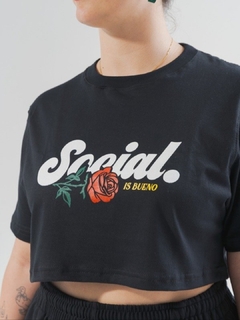 remera social flor