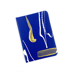 Caderneta Azul com Dourado 2