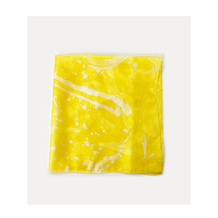 Lenço de seda pintado à mão amarelo - comprar online