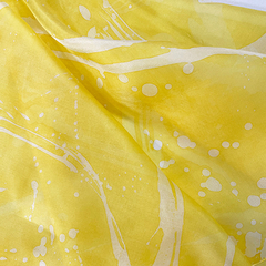 Lenço de seda pintado à mão amarelo - loja online