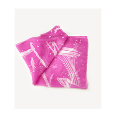 Lenço de seda pintado à mão rosa - comprar online