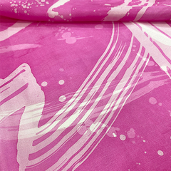 Lenço de seda pintado à mão rosa - loja online