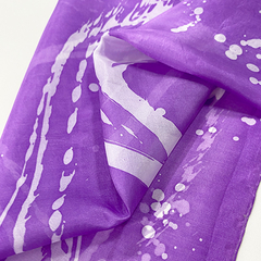 Lenço de seda pintado à mão violeta - loja online