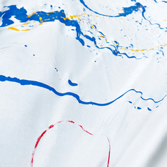 Foulard de seda pintado à mão (lenço de 4 pontas) - loja online