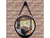 Espelho Decorativo Adnet Marrom 40cm Com Alça Marrom na internet