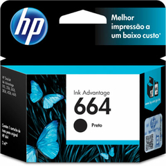 Cartucho HP 664 preto F6V29AB HP CX 1 UN