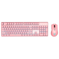 Kit MotoSpeed Teclado e Mouse Gamer CK700 Rosa