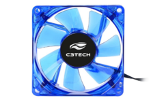 Fan C3TECH P/ Gabinete 80x80x25mm Azul F7-L50BL