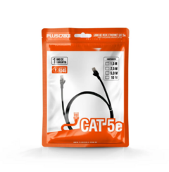 Cabo de Rede Plus Cable CAT5e 5,0mts Preto - PC-ETHU50BK