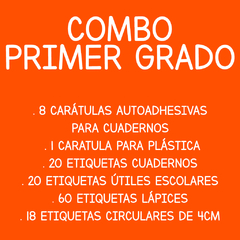 COMBO PRIMER GRADO- INCLUYE CARATULAS Y ETIQUETAS