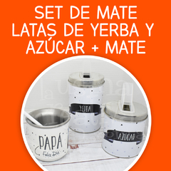 Set de mate (mate + azucarera + yerbera)