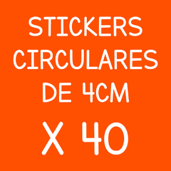 Stickers circulares de 4cm - X40 - comprar online