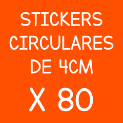 Stickers circulares de 4cm - X80 - comprar online