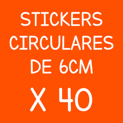 Sticker circular 6cm - x40 - comprar online