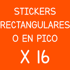 Stickers rectangulares de 7x10cm - X16 - comprar online