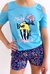 Pijama Emmy Art. 5004 Algodón estampado hombros descubiertos - Verano 2023