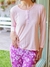 Pijama Emmy Art. 5744 Dama remera con cartera lisa pantalón estampado "flores" T. 48 al 54 - Invierno 2024 - comprar online