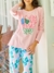 Pijama Emmy Art. 5904 Dama algodón estampado "love me" 2XL al 4XL - Invierno 2023