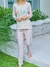 Pijama Emmy Art. 6123 Dama cuello algodón estampado "flores" frente color T. S al XL - Invierno 2024