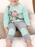 Pijama Georgette Art. 331 Niños algodón estampado "monkey" 1 al 5 pantalón con pitucones - Invierno 2023