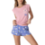 Pijama Dama So Pink "So Fun" Remera Manga Corta y Short Estampado con elastico T. S a XL Art. 11719