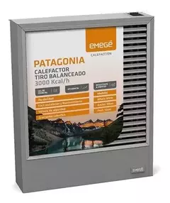 CALEFACTOR EMEGE PATAGONIA - 3000 KCAL - TBU TIRO BALANCEADO