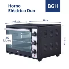 HORNO ELECTRICO BGH 40 LTS - BHE40M23N