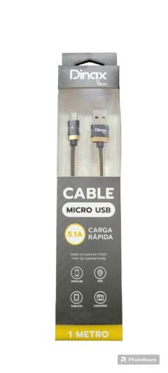 CABLE USB LINEA DORADA 1MT 5.1A DINAX