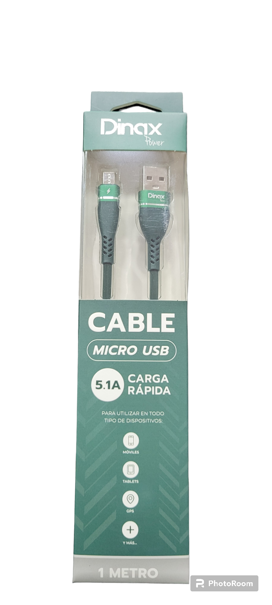 CARGADOR 220V 4.2A MICRO USB DINAX CABLE + 2 USB AZUL