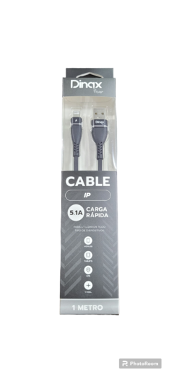 CABLE IPHONE LINEA B/N 1MT 5.1A DINAX