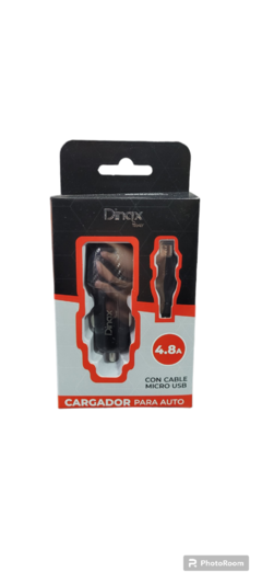 CARGADOR PARA AUTO C/CABLE USB 4.8A