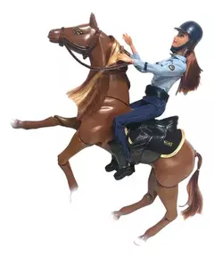 MUÑECA / BARBIE POLICIA CON CABALLO - DEFA LUCY - comprar online