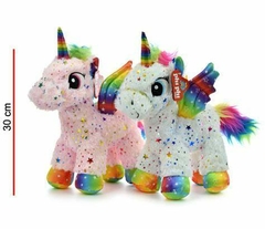 UNICORNIO PARADO CON BRILLOS - 30 CM