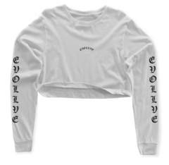 Cropped Manga Longa Evollve Classic - Branco