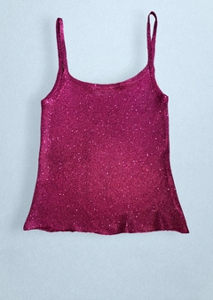 Musculosa Grete Brillantina Plata