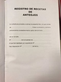 Libro Recetario De Anteojos 400 Paginas. - comprar online