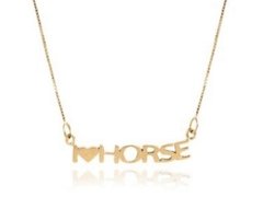 COLAR I LOVE HORSE OURO 18K