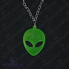 Llavero/collar Alien Verde Flúor - The X-Files - comprar online