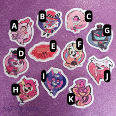 Stickers personajes Hotel Hazbin