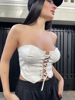 Top corset blanca